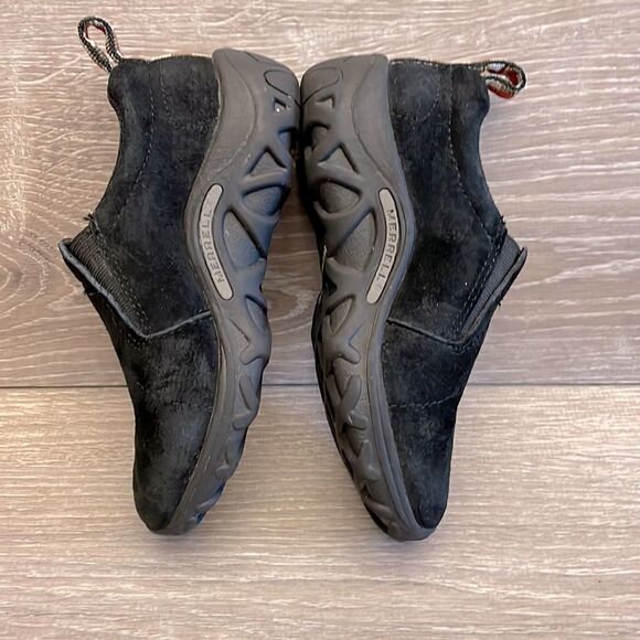 Merrell Jungle Moc Little Boys Size 12.5 Black Suede Slip On Shoe - Picture 8 of 9